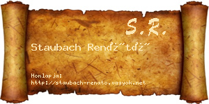 Staubach Renátó névjegykártya